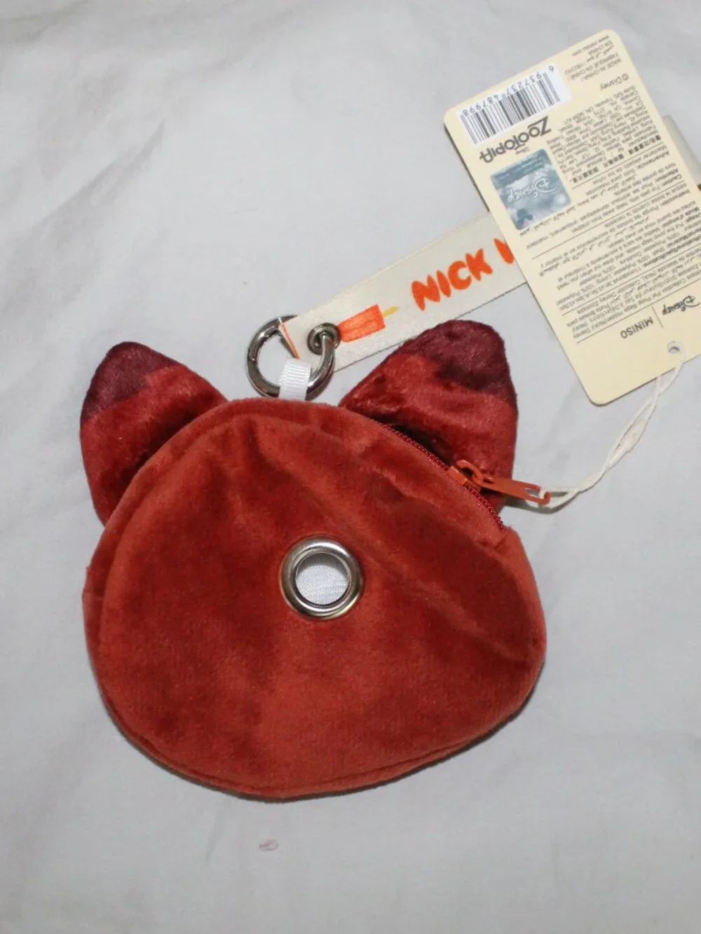 NWT MINISO Pets Disney Cat Series Pet Poop Bag Holder Nick from Zootopia